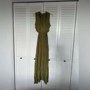 Elegant Olive Green Maxi Dress
